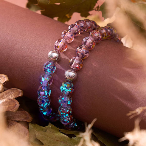 Mystic Purple | Firefly Glass Confetti Bracelet